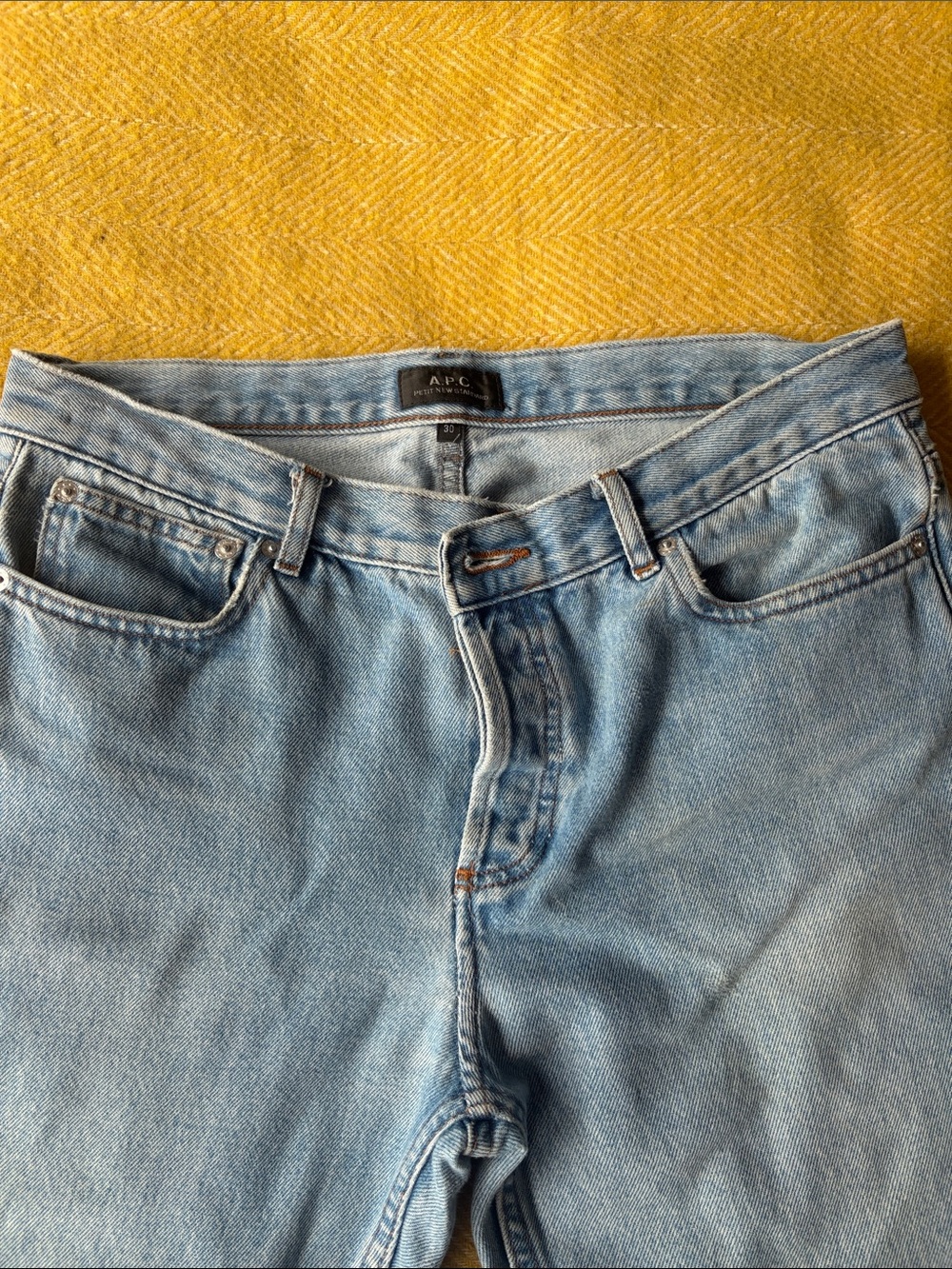 A.P.C. Straight Light Blue Denim Jeans
